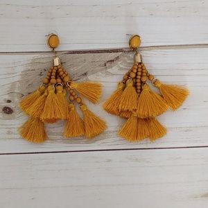 Yellow Fashion Tassel Earrings
